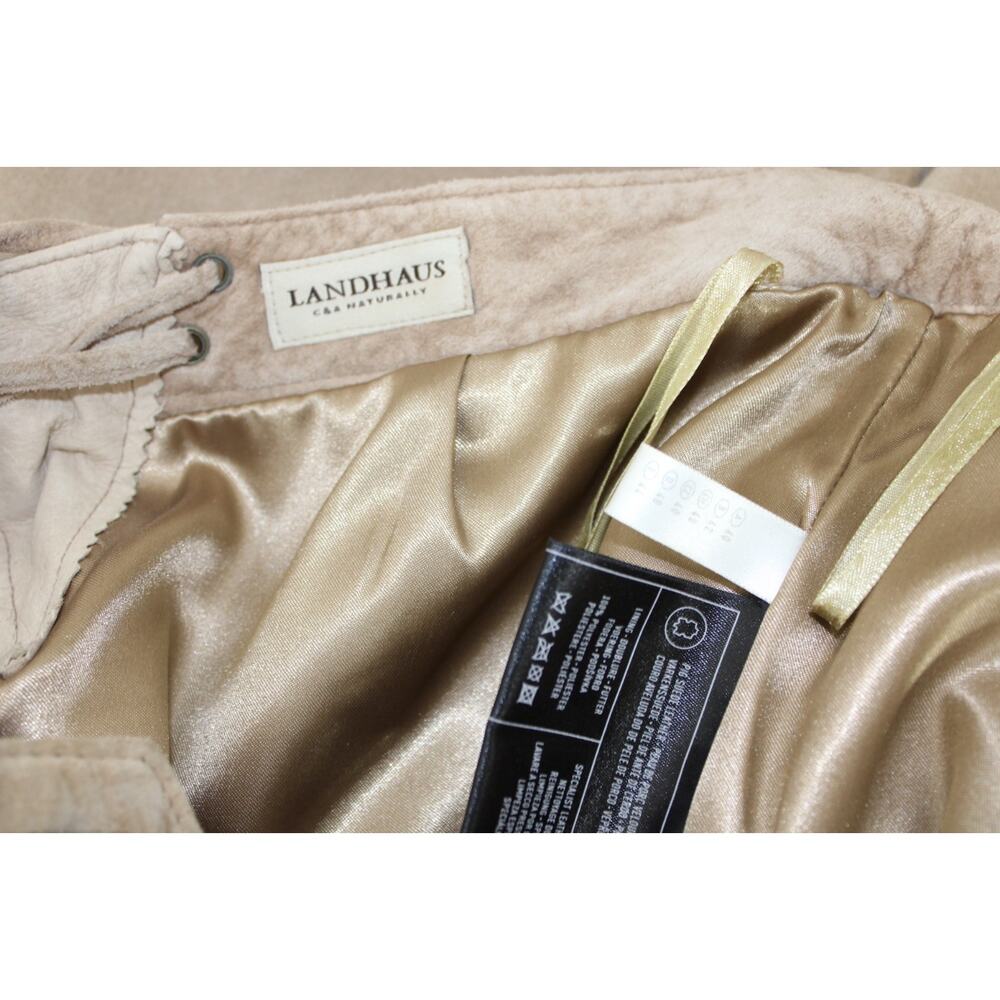 Vintage LANDHAUS & C&A Oktoberfest Suede Leather Pants & Vest Set Size UK 12/14 - Picture 14 of 16